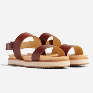 NEW Nisolo Go-To Flatform Sandal Brandy Size 8